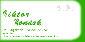 viktor mondok business card